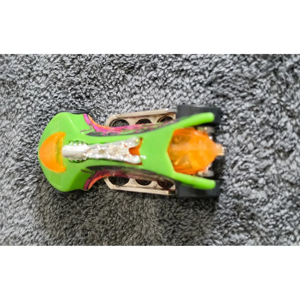 Hot Wheels Turbo Flame Green Purple Flames Orange Tint Diecast Toy Car 1995